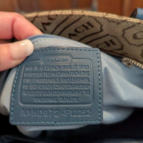 Y2K Coach F12252 Signature Striped Lozenge Tote Bag - Picture 11 of 12